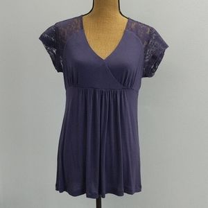 Daisy Fuentes Purple Shirt